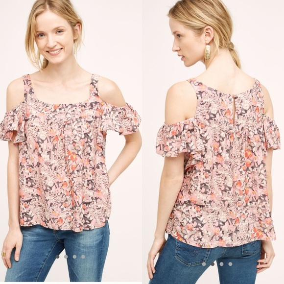 {Anthr} Maeve Hana Open Shoulder top - Picture 1 of 4